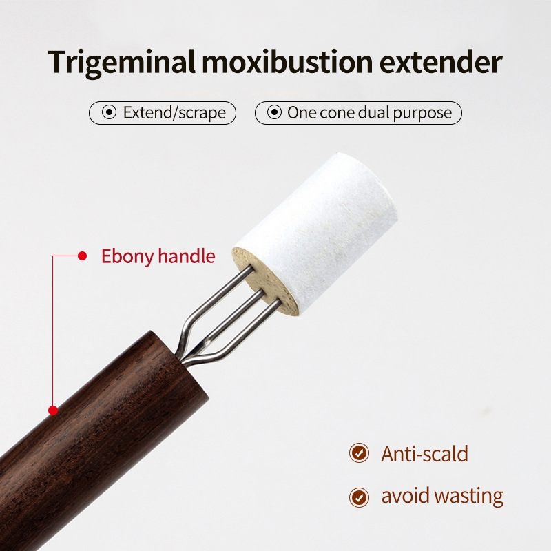 Moxibustion triangle fork moxa stick extender