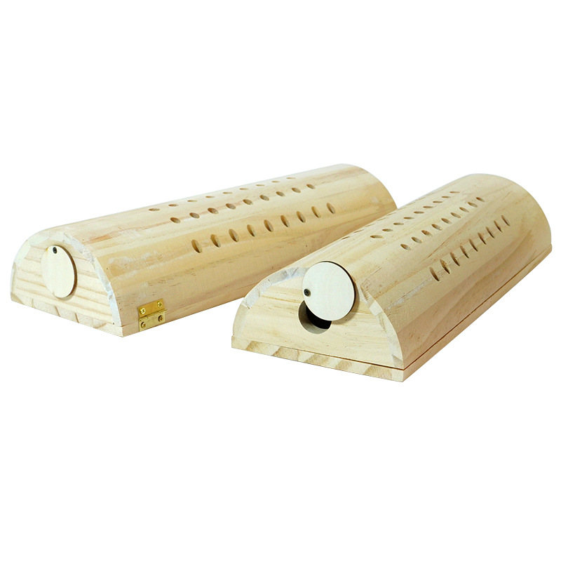 Solid wood cervical pillow moxibustion pillow household