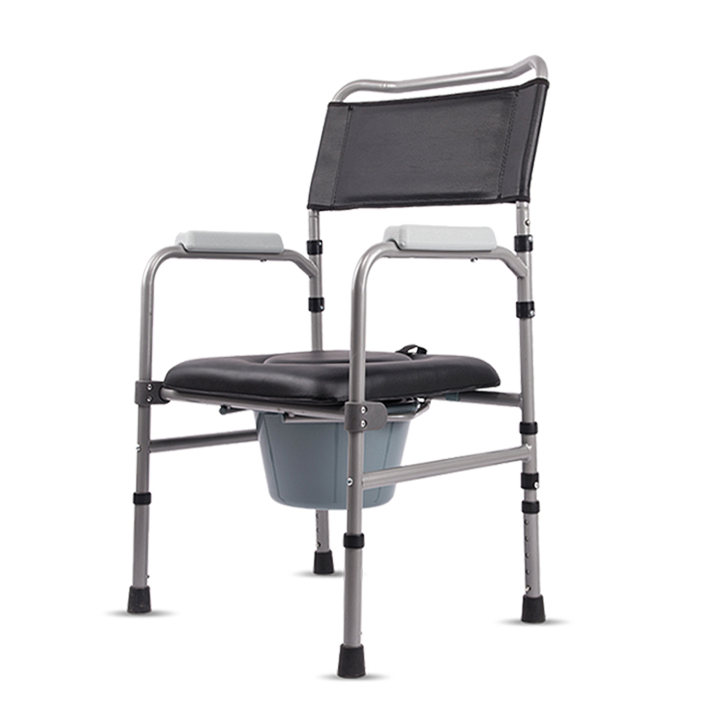 老人坐便椅洗澡椅马桶椅可折叠可调高残疾人康复坐便凳