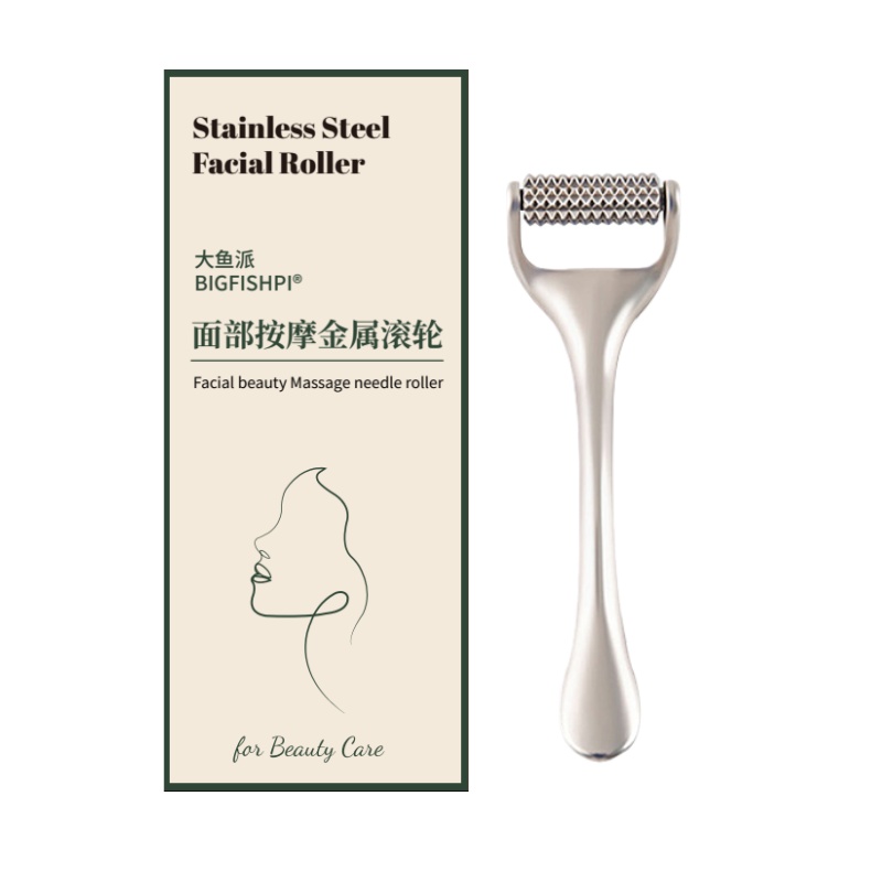 Export Japan face gear massage stick Metal roller  export Japan face gear massage stick Metal roller scraping massager face relaxation roller face slimming